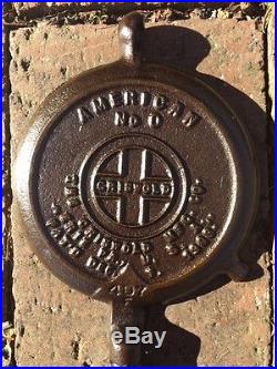 Vintage Griswold Cast Iron Toy Waffle Iron for Parts (unmatched)
