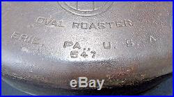 Vintage Griswold Cast Iron cookware Dutch Oven Oval Roaster #7