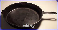 Vintage Griswold Cast iron skillet 12 Erie Pa USA 719 heat ring large block 13