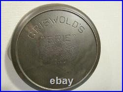 Vintage Griswold ERIE 710D Cast iron Skillet/Pan (RARE) HTF