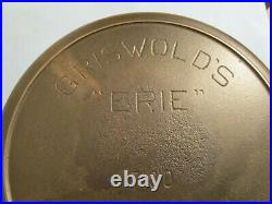 Vintage Griswold ERIE 710D Cast iron Skillet/Pan (RARE) HTF