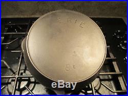 Vintage Griswold ERIE #8 Cast Iron Skillet with Anchor Makers Mark Restored