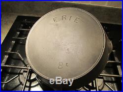 Vintage Griswold ERIE #8 Cast Iron Skillet with Anchor Makers Mark Restored
