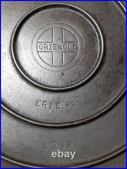 Vintage Griswold ERIE Cast Self Basting 1098C Lid Skillet Fryer Cover High Dome
