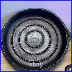 Vintage Griswold Erie Pa 1098c Cast Iron LID #8 Dome Skillet Cover And Pan