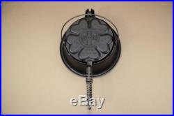Vintage Griswold Heart and Star Cast Iron Waffle Maker High Base
