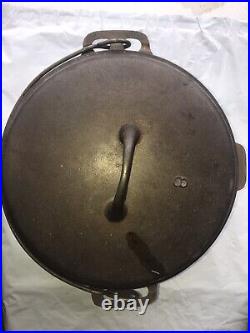 Vintage Griswold Iron Mountain Cast Iron #8 Dutch Oven 1036 C Ring With 1037 Lid