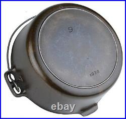 Vintage Griswold Iron Mountain No 9 Cast Iron Dutch Oven Restored Cond