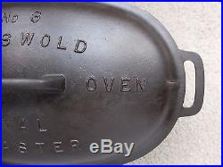Vintage Griswold Large Block Logo #3 Cast Iron Dutch Oven Oval Roaster No Trivet