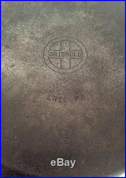 Vintage Griswold No. 10 Cast Iron Skillet WITH lid 716 e