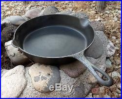 Vintage Griswold No. 10 Large Block Logo Cast Iron Skillet 716-E Excellent Cond