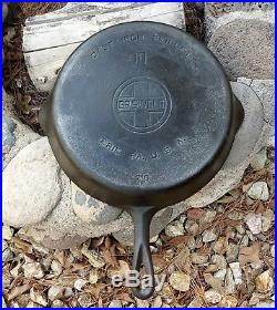 Vintage Griswold No. 10 Large Block Logo Cast Iron Skillet 716-E Excellent Cond