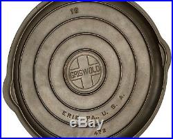 Vintage Griswold No 12 (719B) Skillet & Lid (472) Excellent Restored Cond