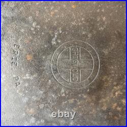 Vintage Griswold No. 12 Cast Iron Skillet 719 D heat ring Erie PA small logo