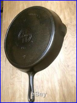 Vintage Griswold No. 14 Cast Iron Skillet With Heat Ring 718 A SEASONED
