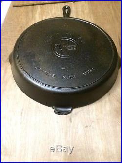 Vintage Griswold No. 14 Cast Iron Skillet With Heat Ring 718 A SEASONED