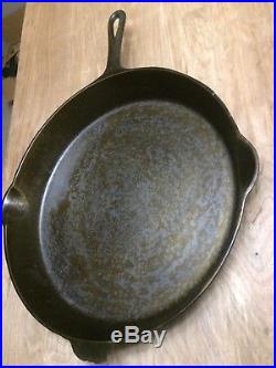 Vintage Griswold No. 14 Cast Iron Skillet With Heat Ring 718 A SEASONED