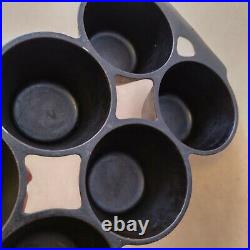 Vintage Griswold No. 18 Cast Iron Pan 6 Cup Muffin Cornbread Popover 6141 Erie