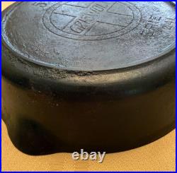 Vintage Griswold No. 5 Cast Iron Skillet 724L, Erie Slant Logo with Heat Ring