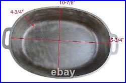 Vintage Griswold No 7 (2631/2632) Cast Iron Oval Roaster Seasoned Cond