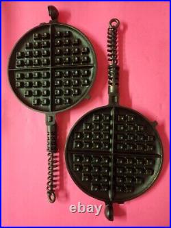 Vintage Griswold No. 8 American Cast Iron HIGH BASE Waffle Iron 312/313/915 Base