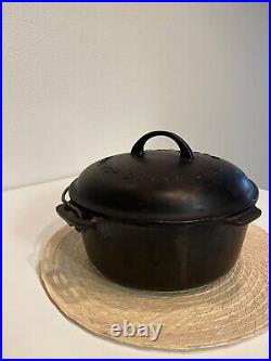 Vintage Griswold No 8 Cast Iron Dutch Oven Block Logo 833K Made in Erie, PA