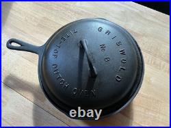 Vintage Griswold No. 8 Tite-Top Cast Lid With 8A Skillet