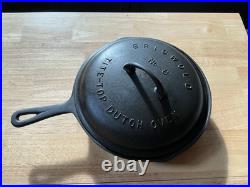 Vintage Griswold No. 8 Tite-Top Cast Lid With 8A Skillet