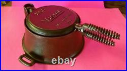 Vintage Griswold No. 8 VICTOR Cast Iron High Base Waffle Iron 395/397 RESTORED