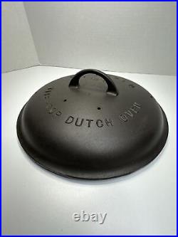 Vintage Griswold No. 9 Cast Iron Tite-Top Dutch Oven 834J With Lid 834 J