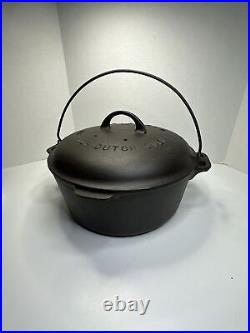 Vintage Griswold No. 9 Cast Iron Tite-Top Dutch Oven 834J With Lid 834 J