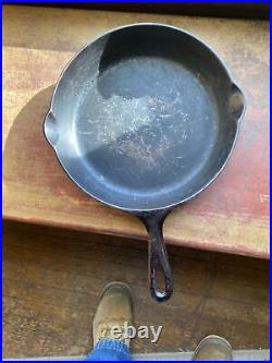 Vintage Griswold's Erie No. 8 Cast Iron Fry Pan 704H With Heat Ring