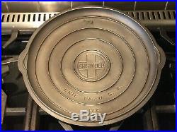 Vintage HTF Griswold # 12 Cast Iron Skillet Heat Ring With #12 Lid