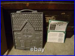 Vintage JOHN WRIGHT Gingerbread House MOLD Cast Iron Never Used! Double Sided