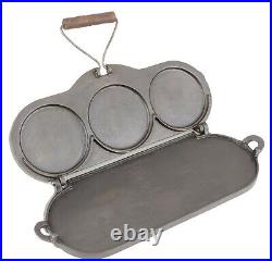 Vintage Kentucky Griddle Co Cast Iron MRS SHAEFFERS CAKE Griddle Restored Cond