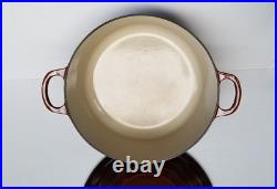 Vintage LE CREUSET #26 Brown Enamel 5.5 Qt Cast Iron Dutch Oven France