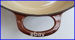 Vintage LE CREUSET #26 Brown Enamel 5.5 Qt Cast Iron Dutch Oven France