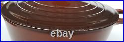 Vintage LE CREUSET #26 Brown Enamel 5.5 Qt Cast Iron Dutch Oven France