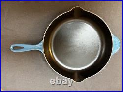 Vintage LE CREUSET #30 Blue Enamel Cast Iron 12 Skillet France excellent Cond