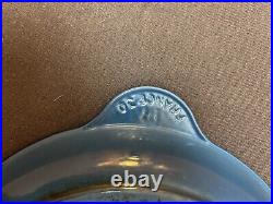 Vintage LE CREUSET #30 Blue Enamel Cast Iron 12 Skillet France excellent Cond