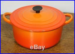 Vintage LE CREUSET B Saucepan. 2 Qt Lidded Cast Iron Dutch Oven Pot. FRANCE