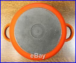 Vintage LE CREUSET B Saucepan. 2 Qt Lidded Cast Iron Dutch Oven Pot. FRANCE