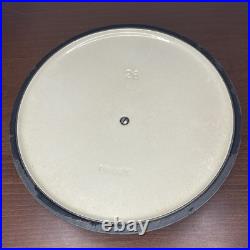 Vintage Le Creuset #26 5 1/2 Quart Dutch Oven Blue Made In France FRENCH