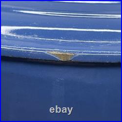 Vintage Le Creuset #26 5 1/2 Quart Dutch Oven Blue Made In France FRENCH