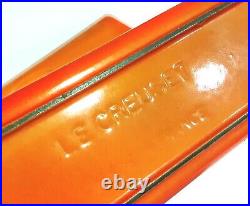 Vintage Le Creuset 32 Orange Enamel Cast Iron Terrine Pate Loaf Pan Lid France