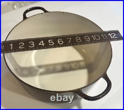 Vintage Le Creuset Dutch Oven 7 1/4 Qt Chocolate Brown G Cast Iron, 11