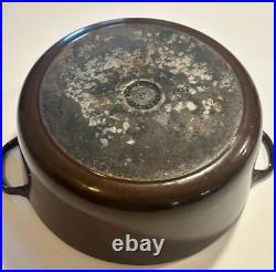 Vintage Le Creuset Dutch Oven 7 1/4 Qt Chocolate Brown G Cast Iron, 11