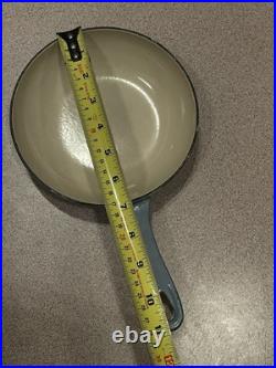 Vintage Le Creuset Enameled Cast Iron Pan Set Blue Set of 3