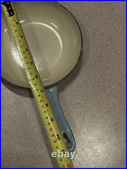 Vintage Le Creuset Enameled Cast Iron Pan Set Blue Set of 3
