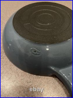 Vintage Le Creuset Enameled Cast Iron Pan Set Blue Set of 3
